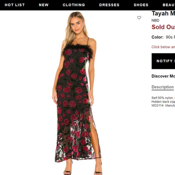 NBD Other - NBD Tayah Maxi Dress NWT